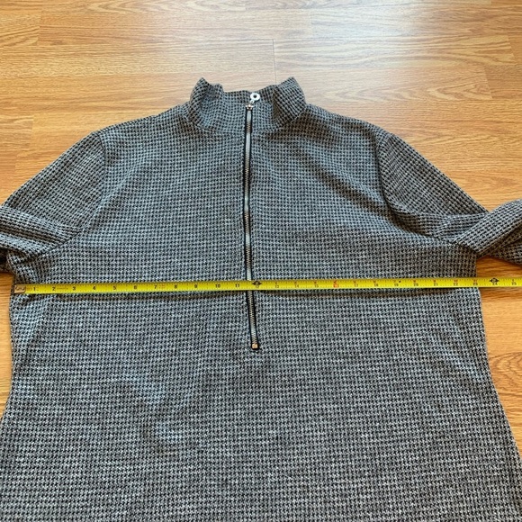 Artex Fashions Black & White Houndstooth 1/4 Zip Sweater 2X - Picture 9 of 9